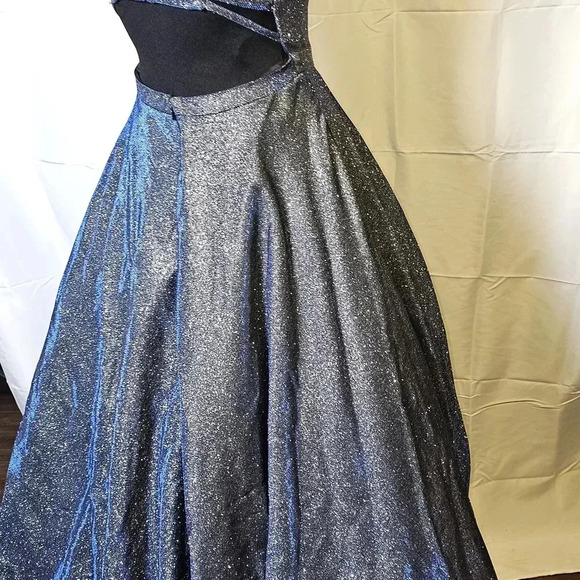 Sherri Hill Shimmery Blue/Purple Iridescent Ball Gown  6 Prom Dance Quinceanera - Picture 11 of 15
